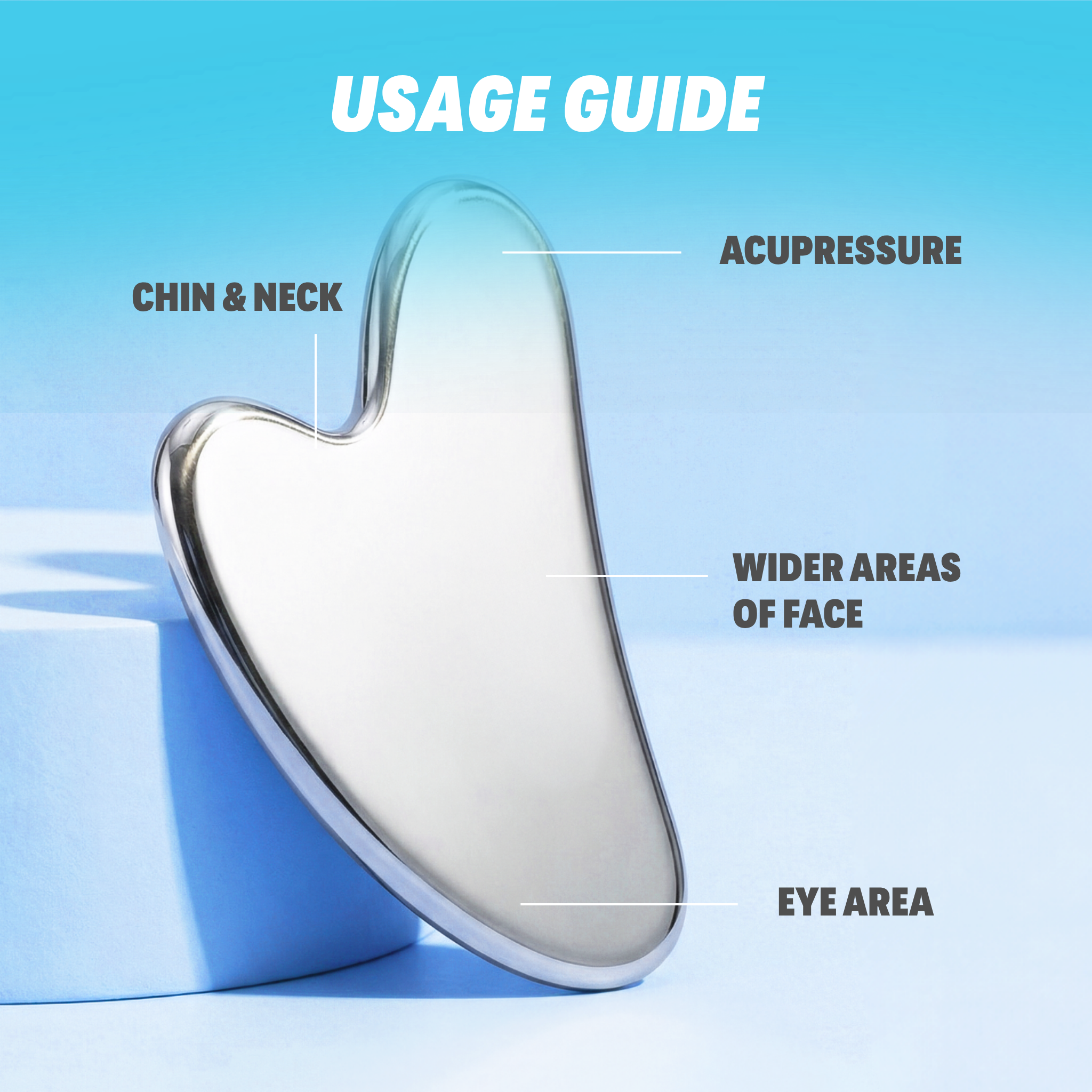 JAW DROP STAINLESS STEEL GUA SHA