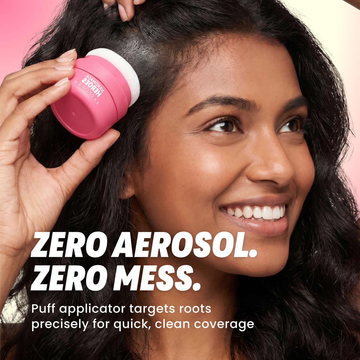 Drop Dead Gorgeous dry shampoo puff in Light and Medium to Dark shades