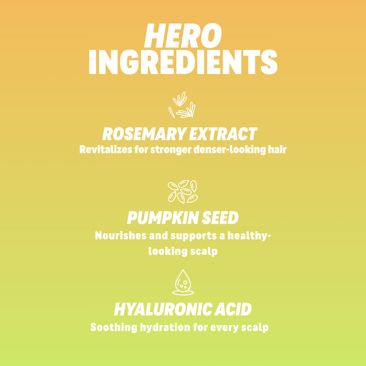 Vegan pumpkin seed and rosemary scalp tonic for the appearance of thicker hair